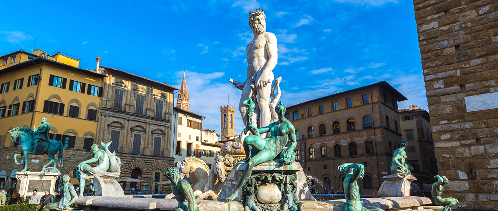 Fountain of Neptune in Piazza della Signoria
