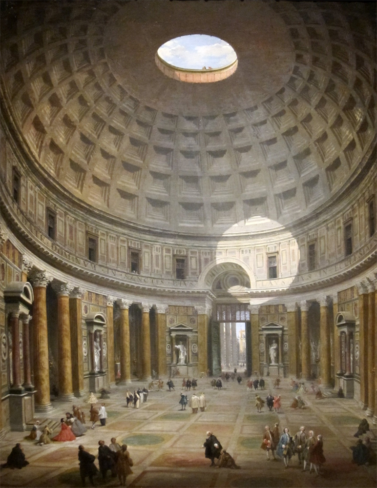 Interior of the Pantheon by Giovanni Paolo Panini