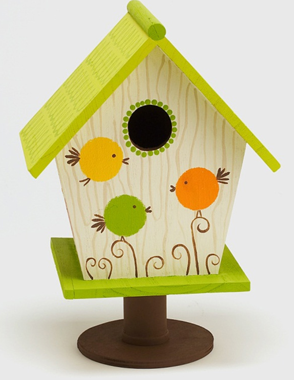 Painted Wooden Bird House