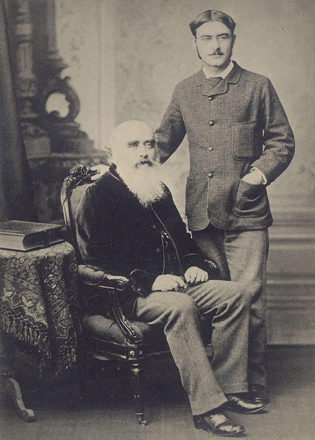Rudyard with his father, John Lockwood Kipling