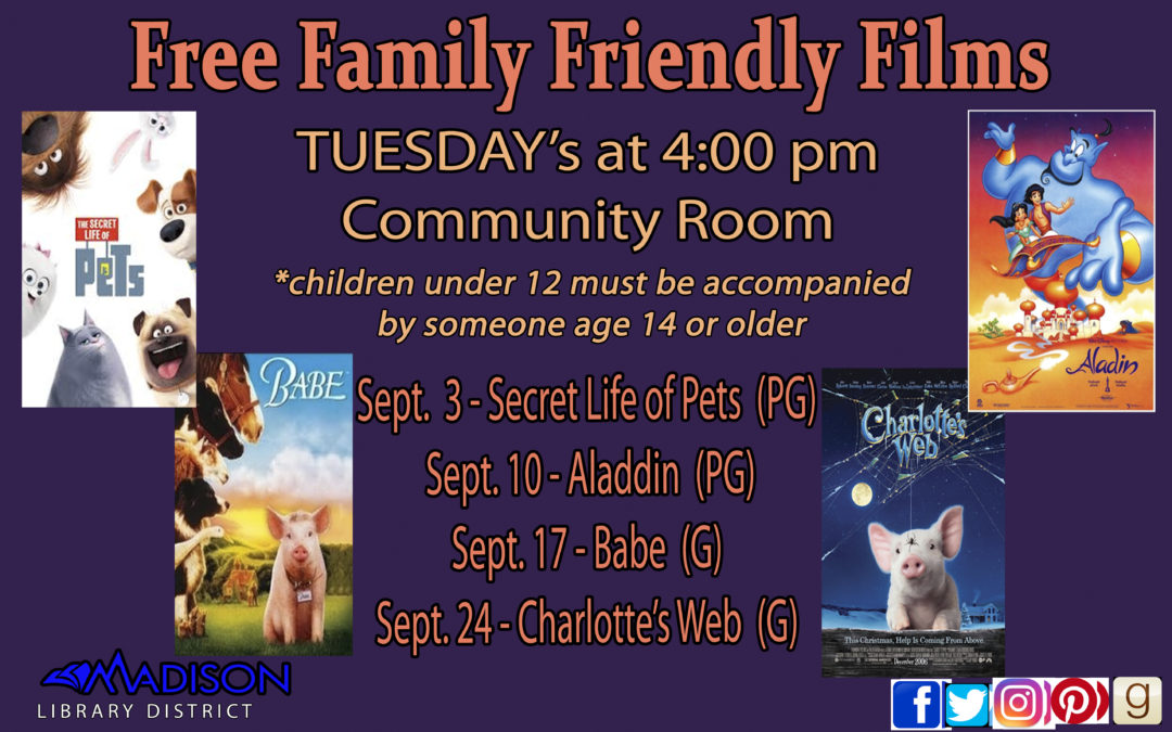 September Free Family Friendly Films