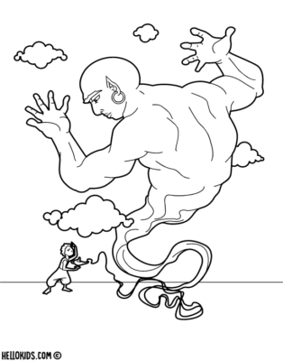 genie coloring page