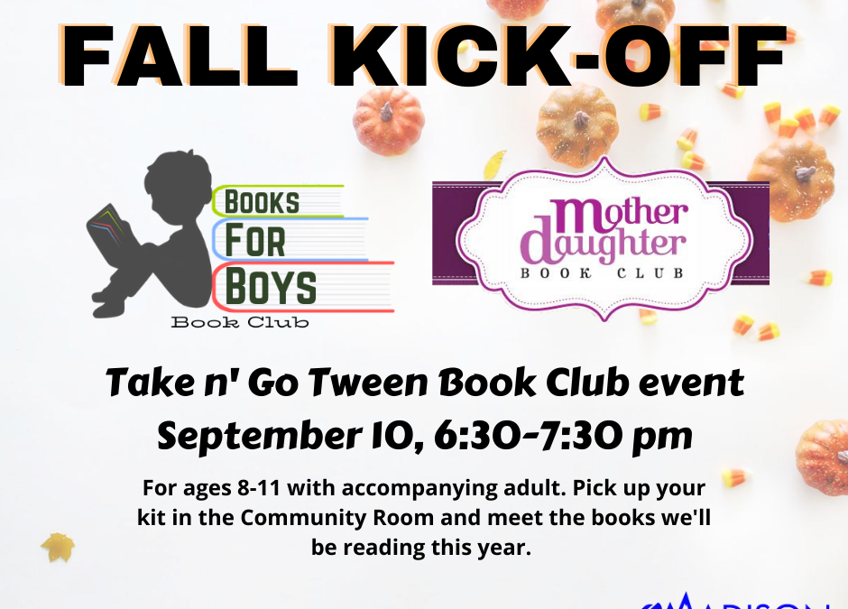 Upcoming Tween Book Club Kick-Off