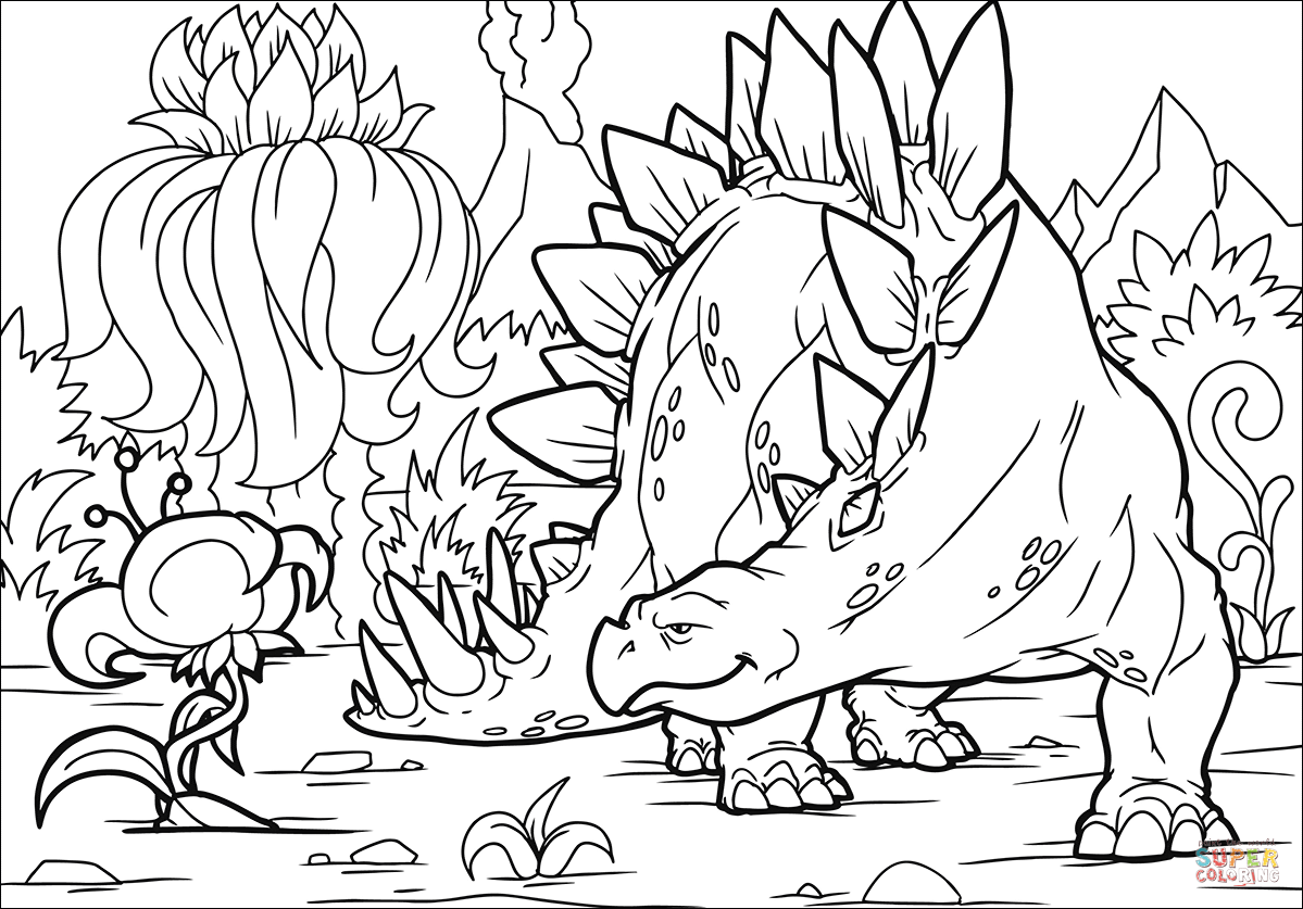 old-stegosaurus-coloring-page