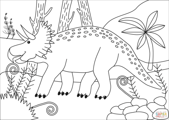triceratops-coloring-page