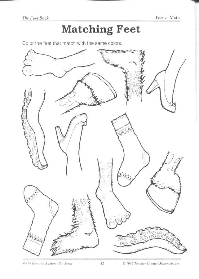 feet coloring page