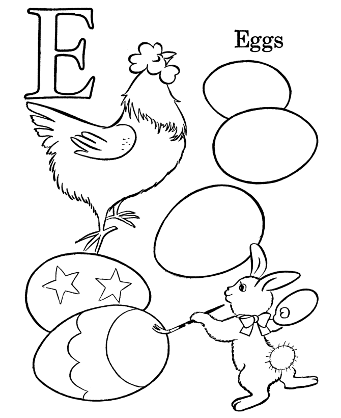 coloring page-eggs