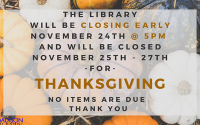 Closed for Thanksgiving