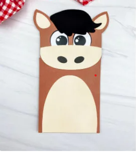 horse paper bag craft