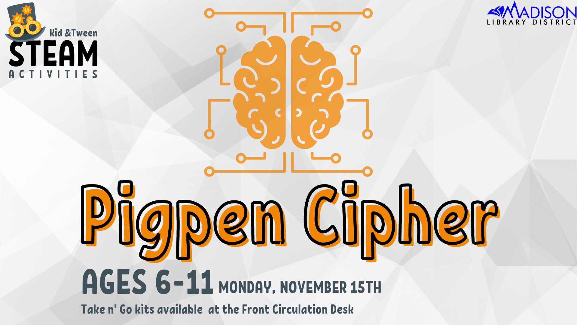 Kid + Tween STEAM: Pigpen Cipher