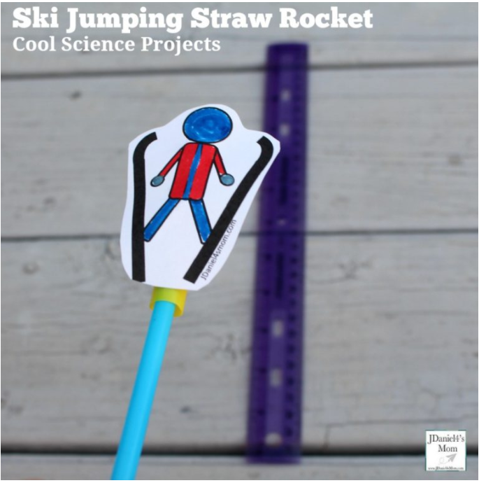 ski jumping straw rocket