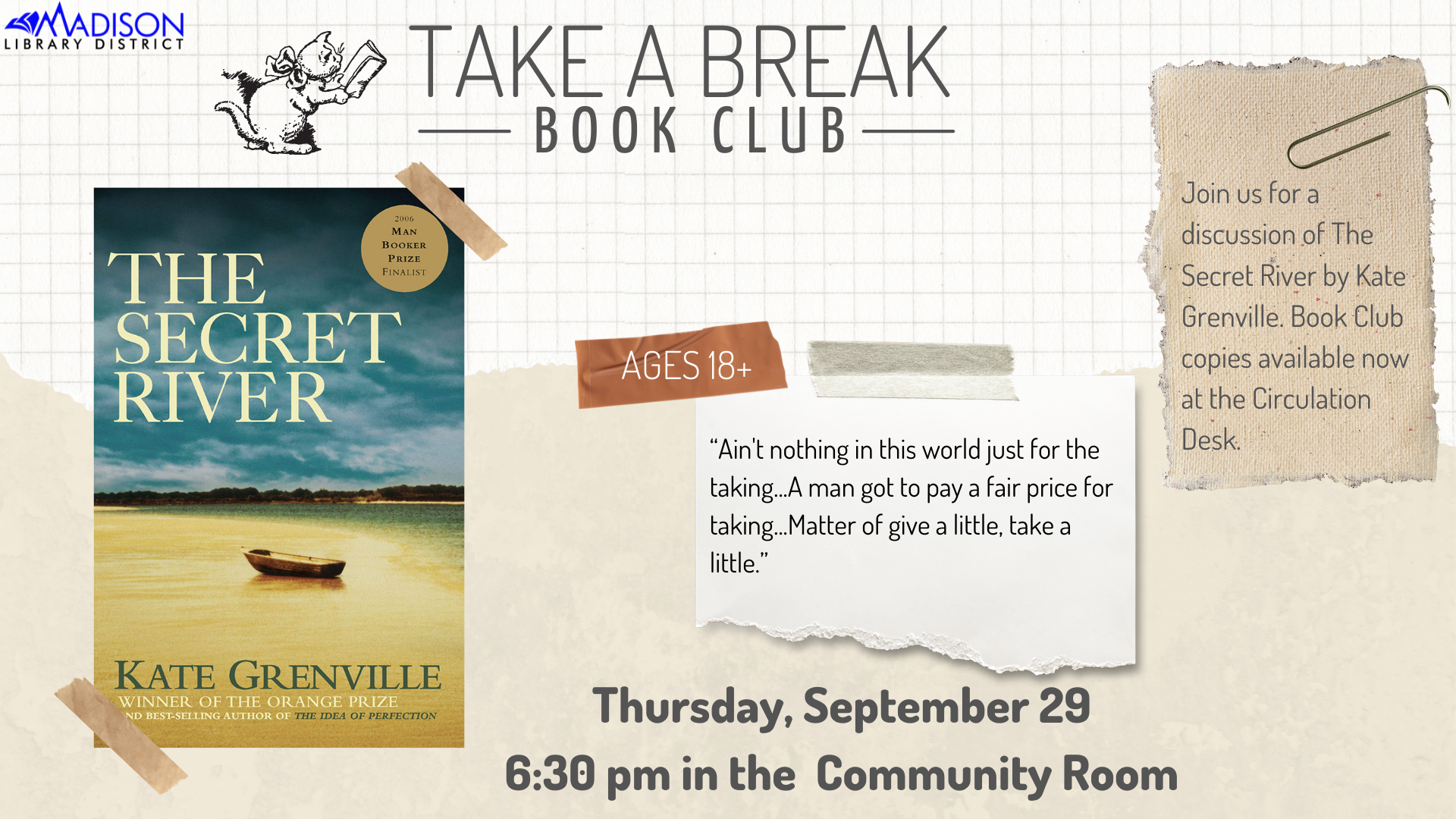 TV BLOG Adult Book Club Sept 2022