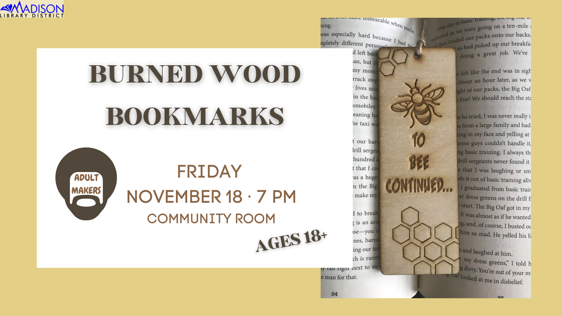 TV BLOG adult makers 1 Nov 2022 Adult Makers Nov 2022 - Wood Burned Bookmarks