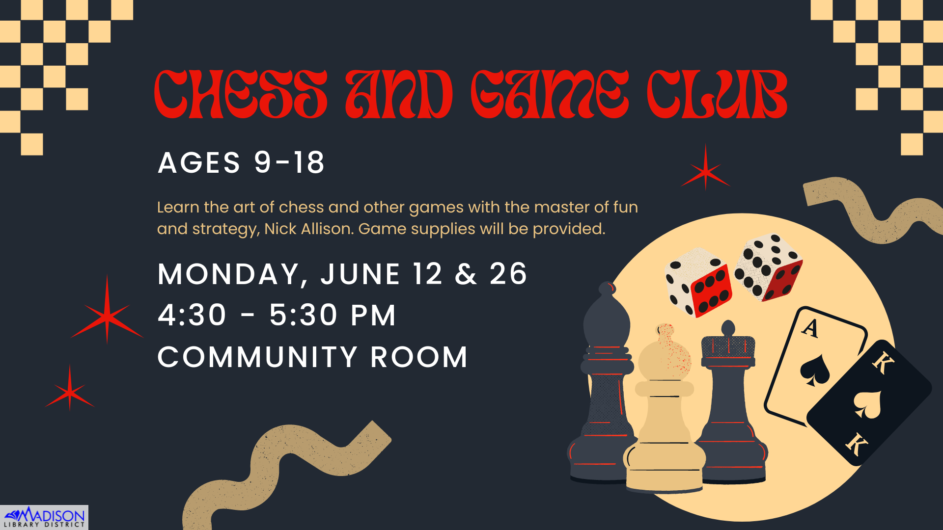 TVBLOG chess and game club Teen action council have a say in what goes on at the library for teens