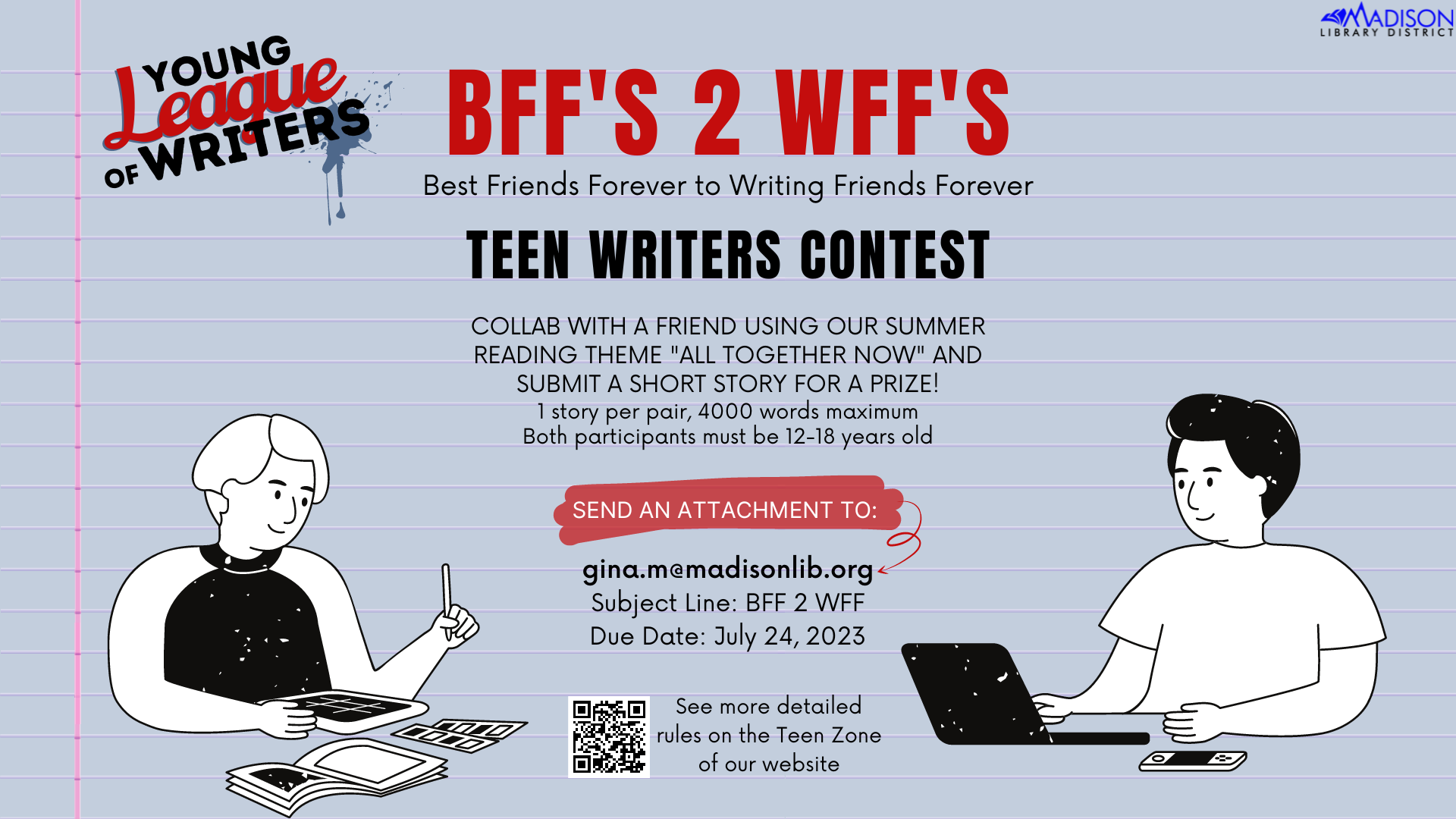TVBLOG BFF 2 WFF Teen action council have a say in what goes on at the library for teens