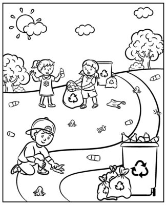 Kids-cleaning-the-park-coloring-book