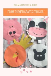 Simple farm animal crafts made from paper.