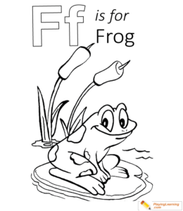f-is-for-frog-coloring-page F is for Frog coloring page.