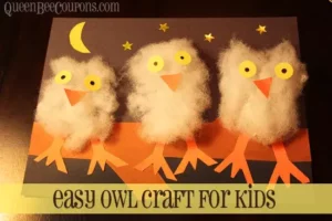 Baby owl craft for kids.