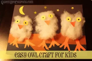 Easy-Owl-Craft-for-Kids Baby owl craft for kids.