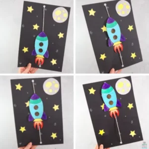 Flying-Spaceship-Craft-Space-Craft Flying rocket craft using a string pulley.