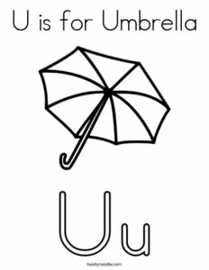 u-is-for-umbrella U is for Umbrella coloring page