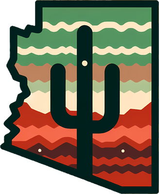 Armchair Traveler Arizona state sticker