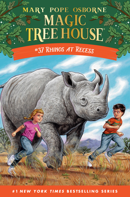 Book cover for Rhinos at Recess by Mary Pope Osborne