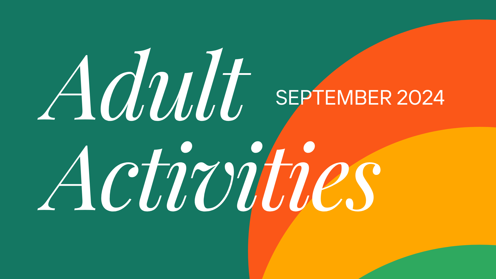 September 2024 Adult Programs