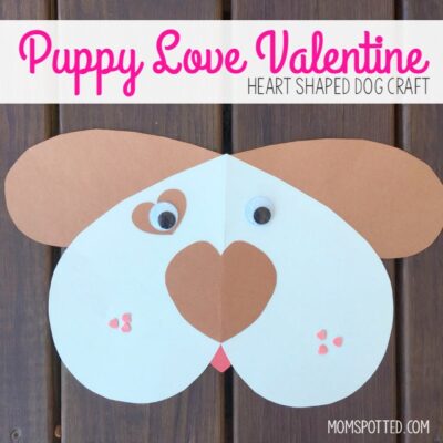 Make a dog from different sizes of hearts.