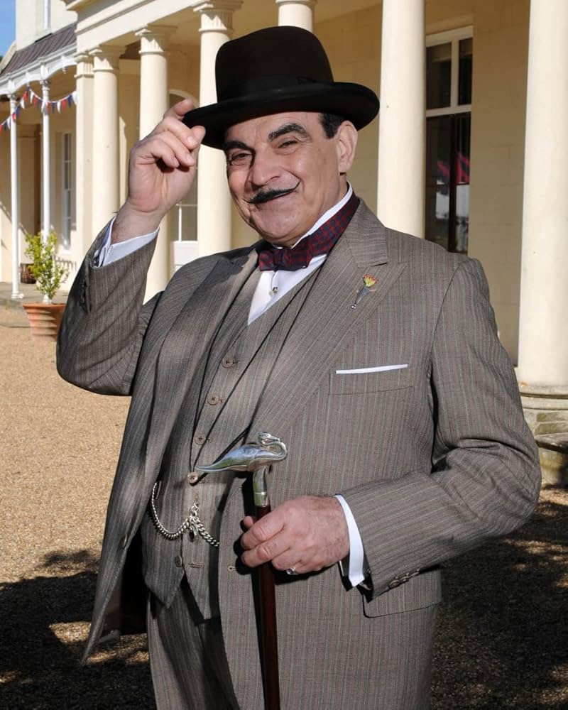 David Suchet as Hercule Poirot The actor David Suchet in his most iconic role as Hercule Poirot.