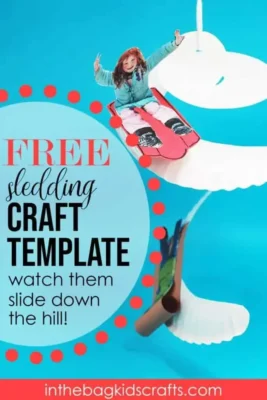 Make a sledding craft from a paper plate.