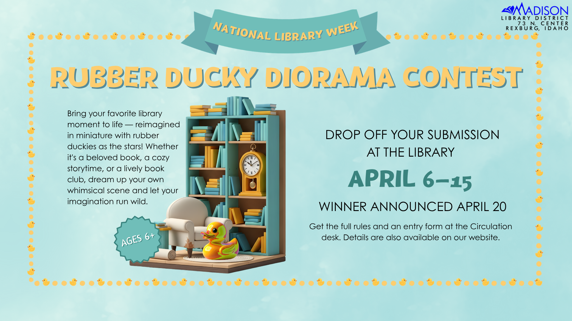 TVBLOG Rubber Ducky Diorama Armchair Traveler Challenge Logo