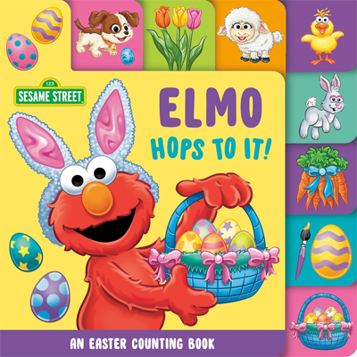 Book cover for Elmo Hops to It! by Andrea Posner Sanchez