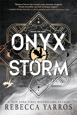 Book cover for Onyx Storm by Rebecca Yarros