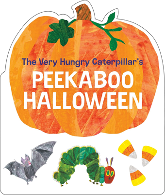Book cover for The Very Hungry Caterpillar's Peekaboo Halloween by Eric Carle
