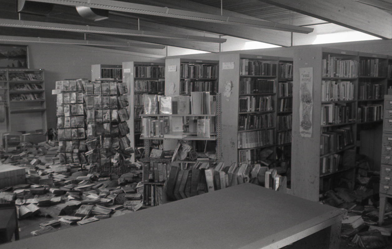 North wall looking west from behind the Circulation Desk