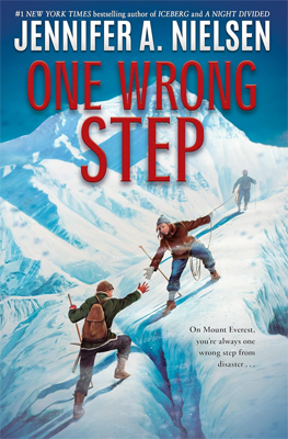 One Wrong Step by Jennifer A. Nielsen Book cover for One Wrong Step by Jennifer A. Nielsen