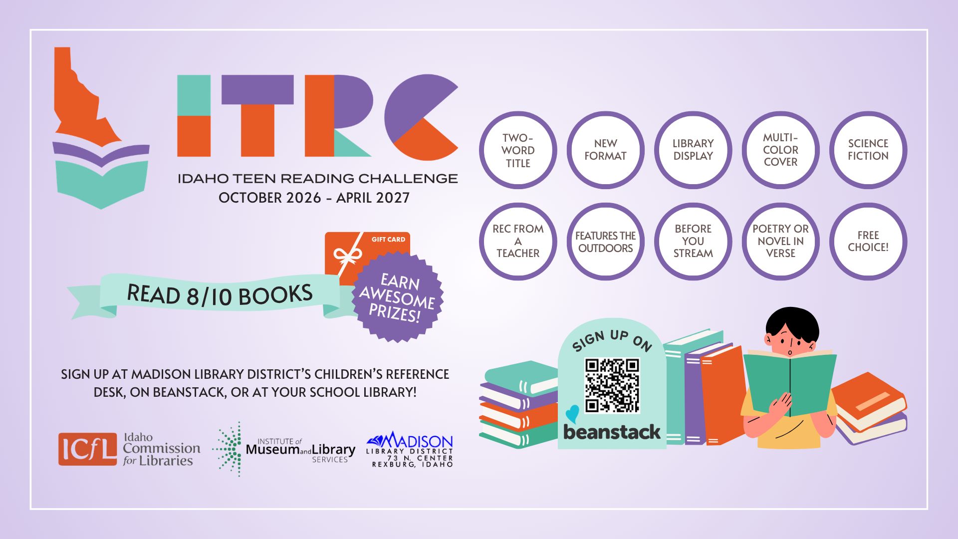 TVBLOG ID Teen Reading Challenge Armchair Traveler Challenge Logo